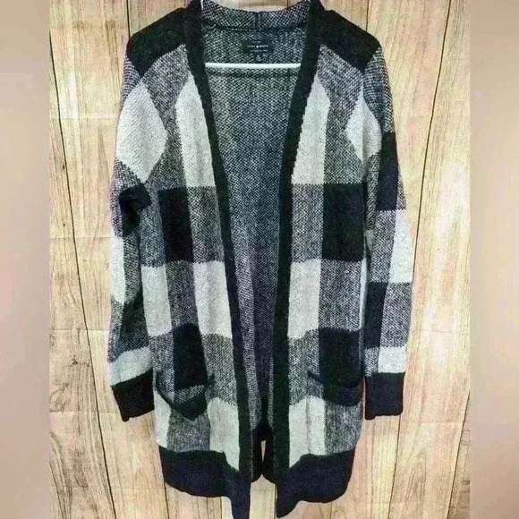 Lucky Brand black/ white Cardigan size M - Picture 3 of 6